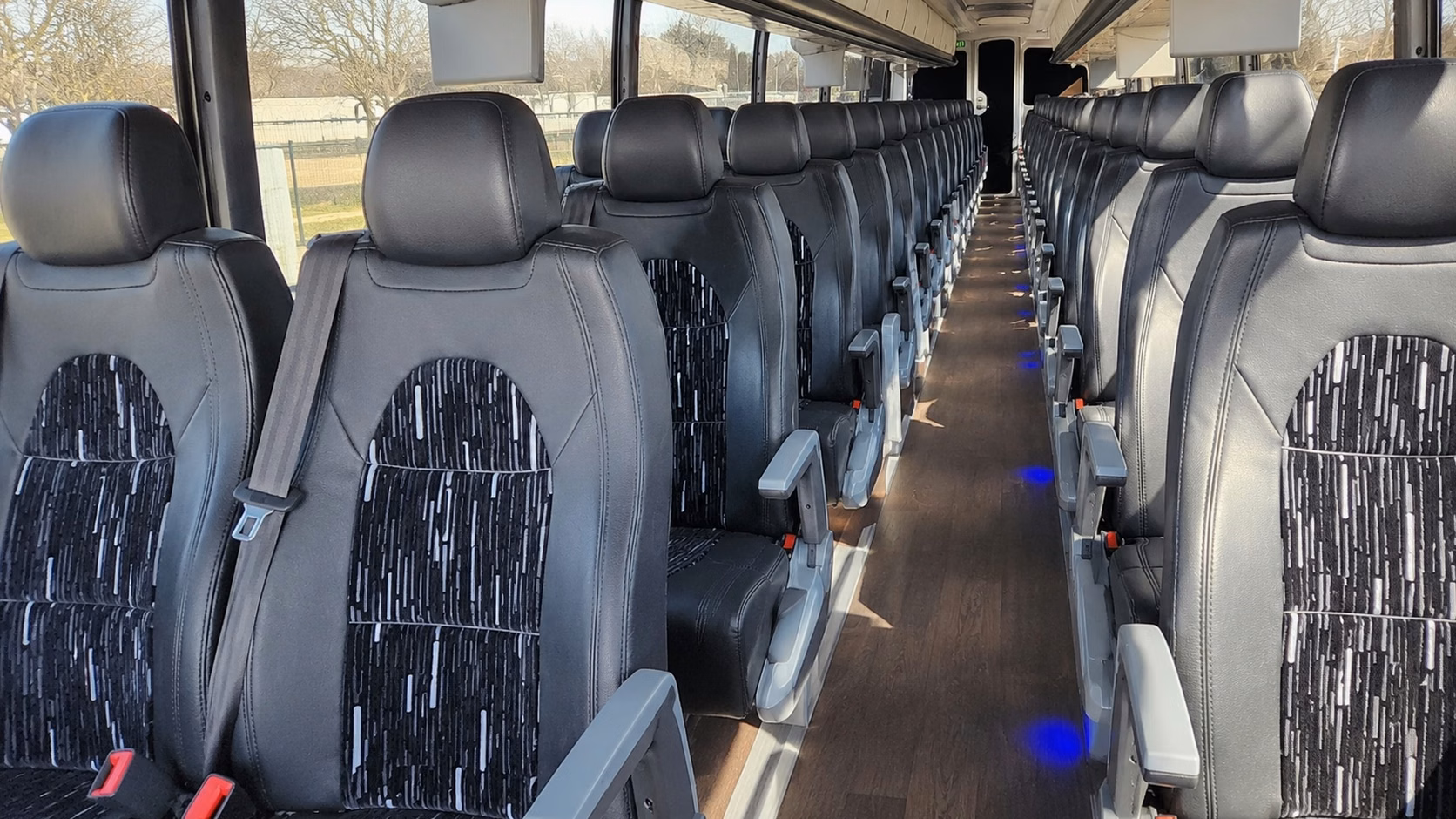 56 passenger charter bus interior