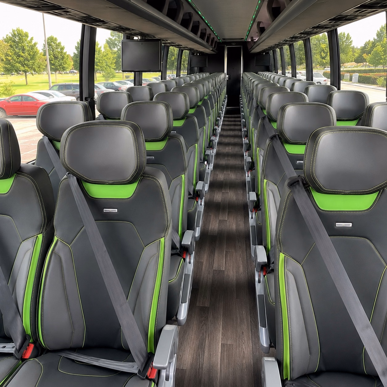 davie charter bus interior