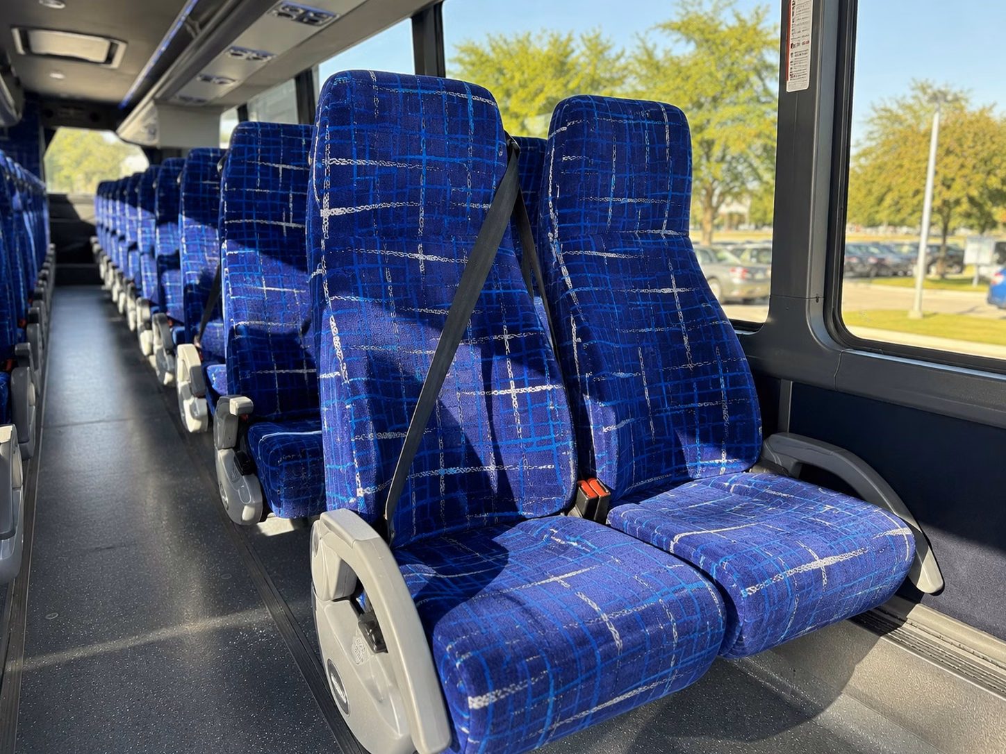davie charter bus rental interior